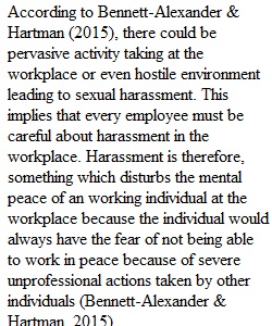 Week 3 Harassment Issues in the Workplaces